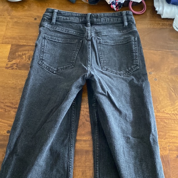 Free people wales cropped wide-leg black jeans size 24 - Picture 3 of 4